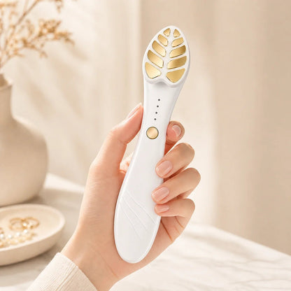 24K Gold Massage Head EMS Facial Beauty Instrument Red Light Heat Facial Beauty Device for Skin Rejuvenation Face Massager