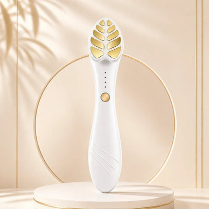24K Gold Massage Head EMS Facial Beauty Instrument Red Light Heat Facial Beauty Device for Skin Rejuvenation Face Massager